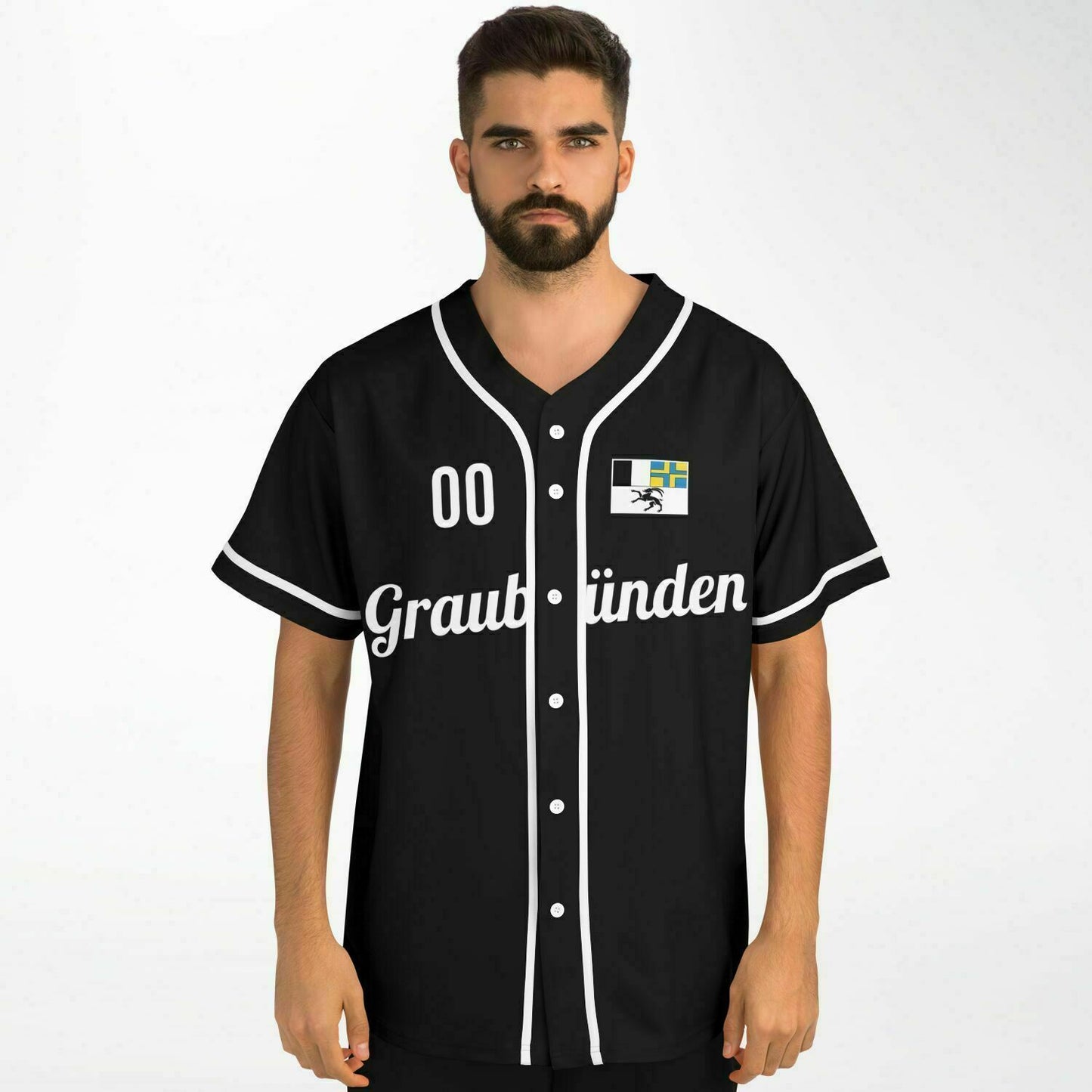 Maillot de Baseball Grisons - Nom + Numéro personnalisés