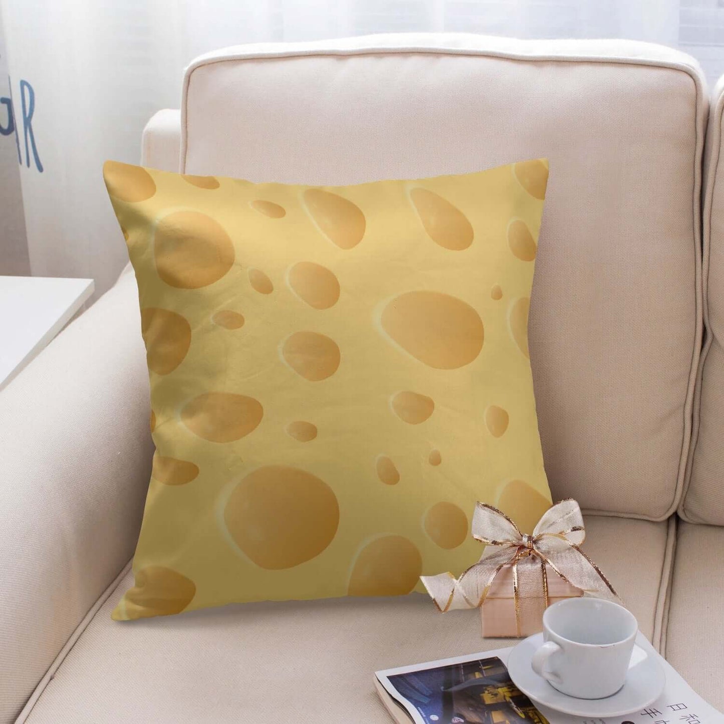 Housse de coussin carrée Emmental