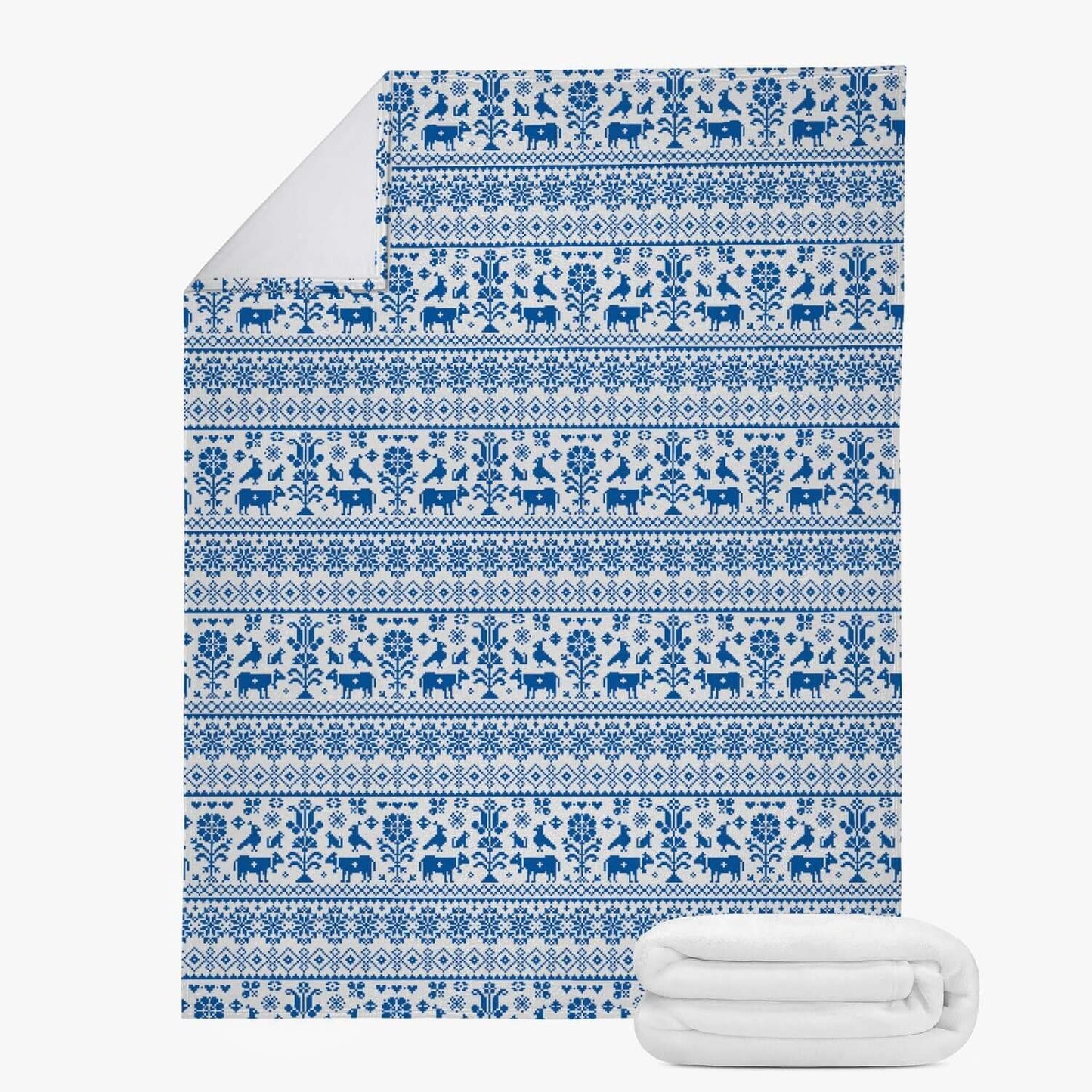 Couverture polaire - Motif Suisse