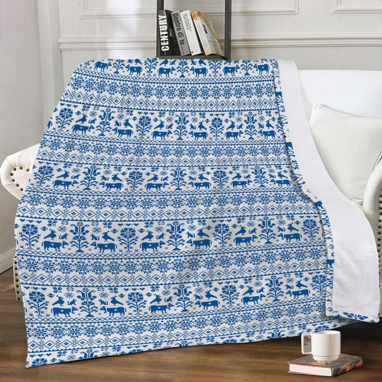 Couverture polaire - Motif Suisse