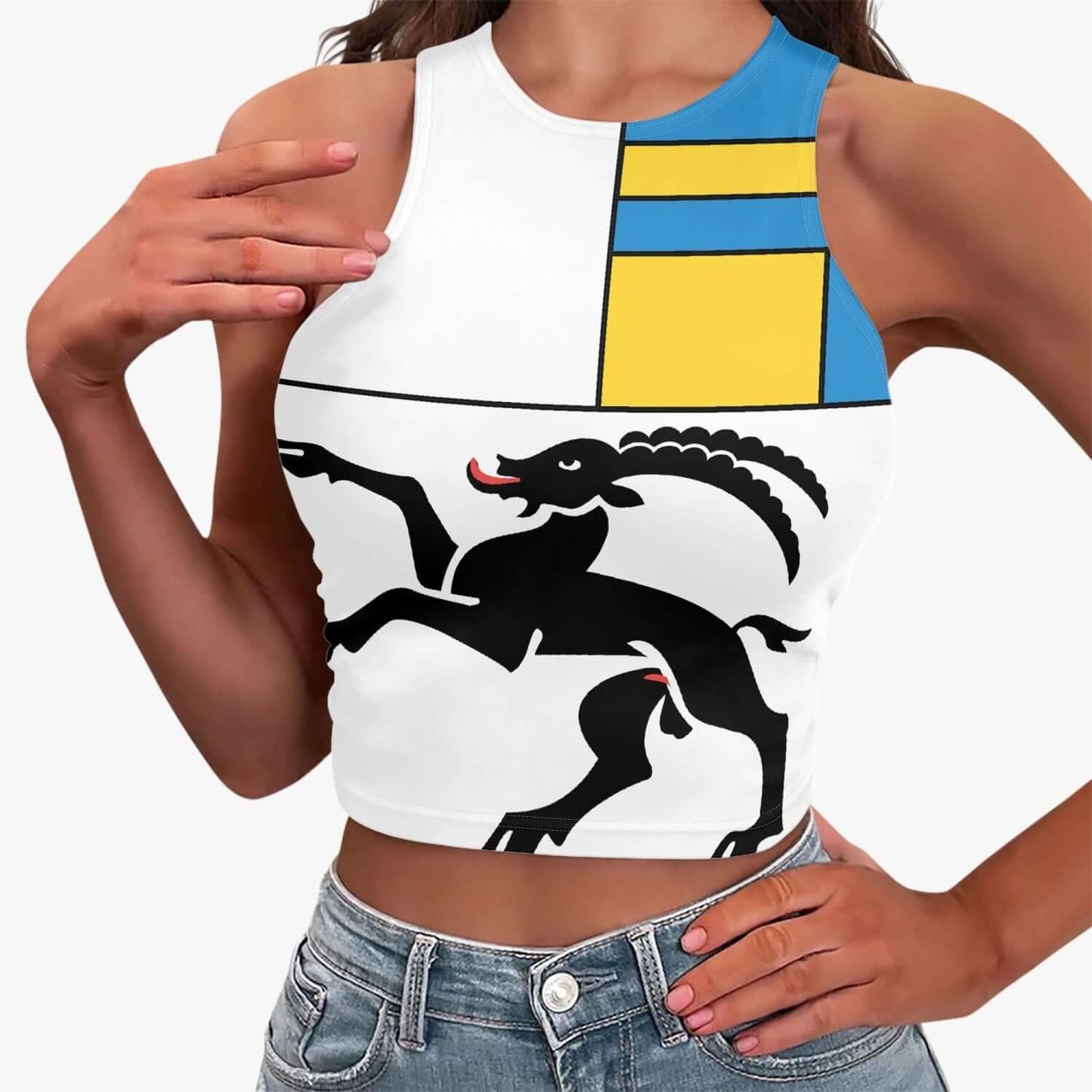 Crop Top Grisons Drapeau