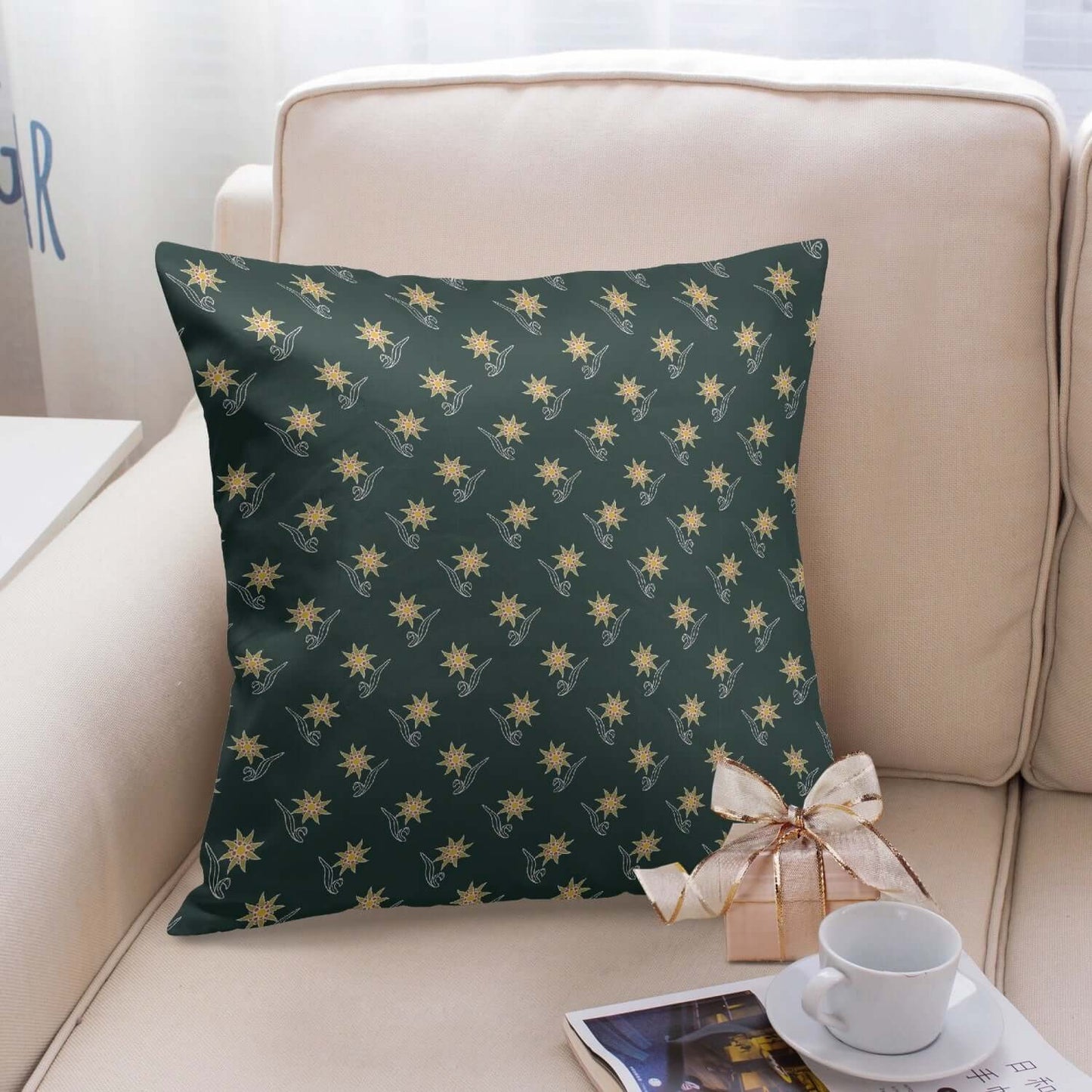 Housse de coussin carrée Edelweiss