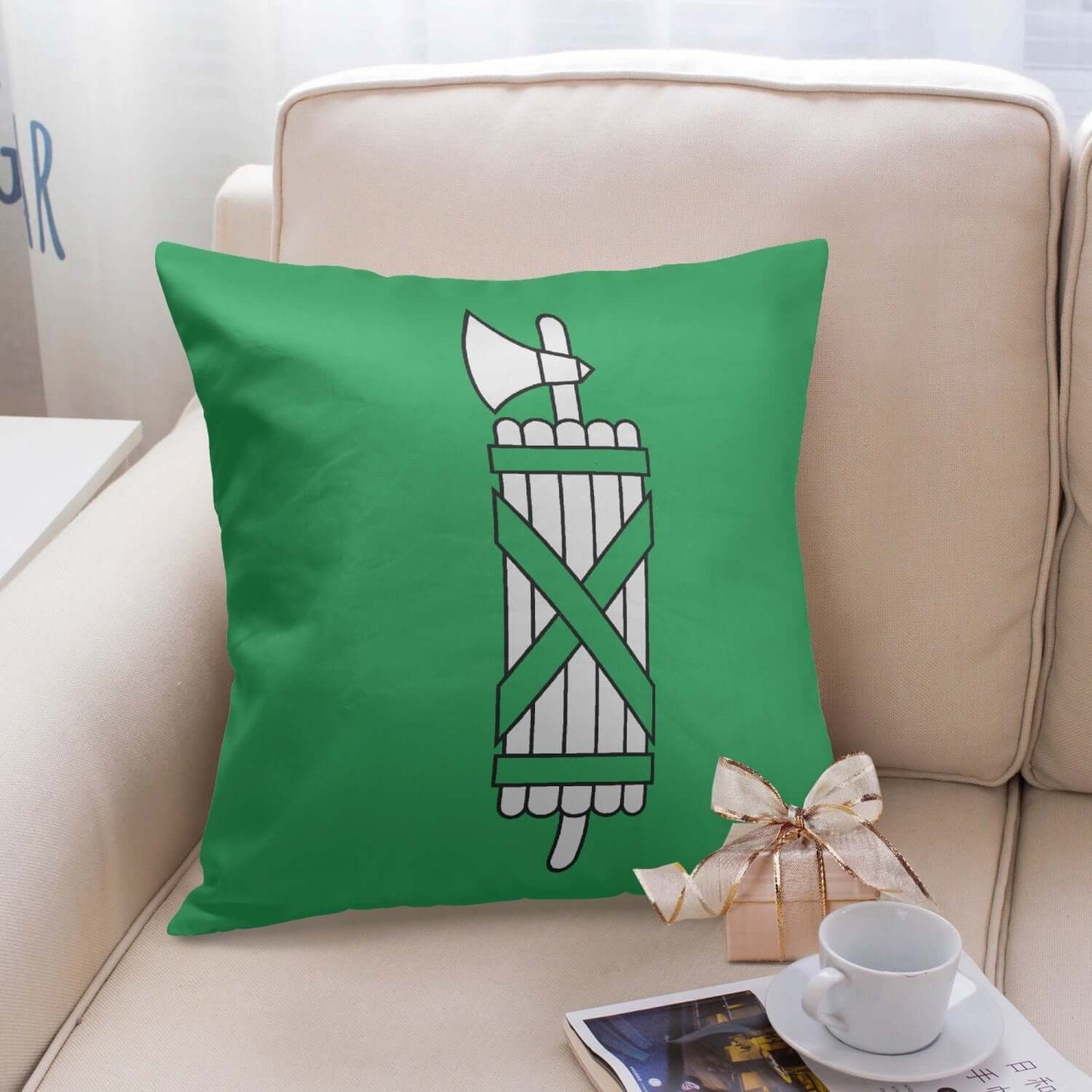 Housse de coussin carrée Saint-Gall