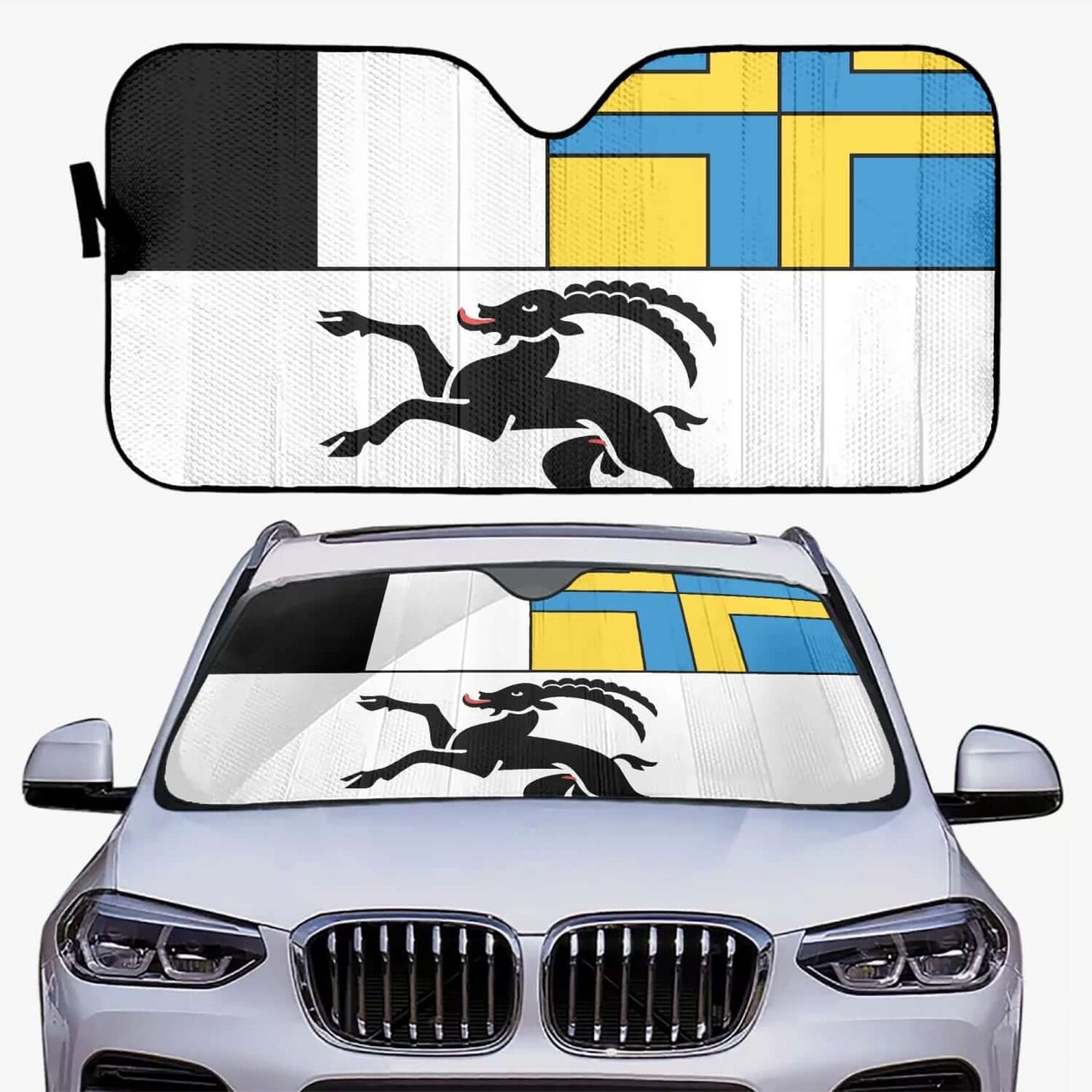 Pare-soleil pour voiture - Drapeau Grisons