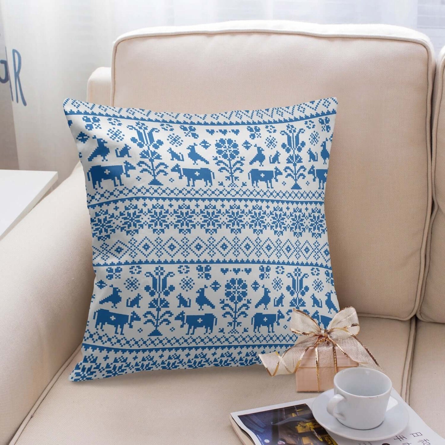 Housse de coussin carrée Motif Suisse