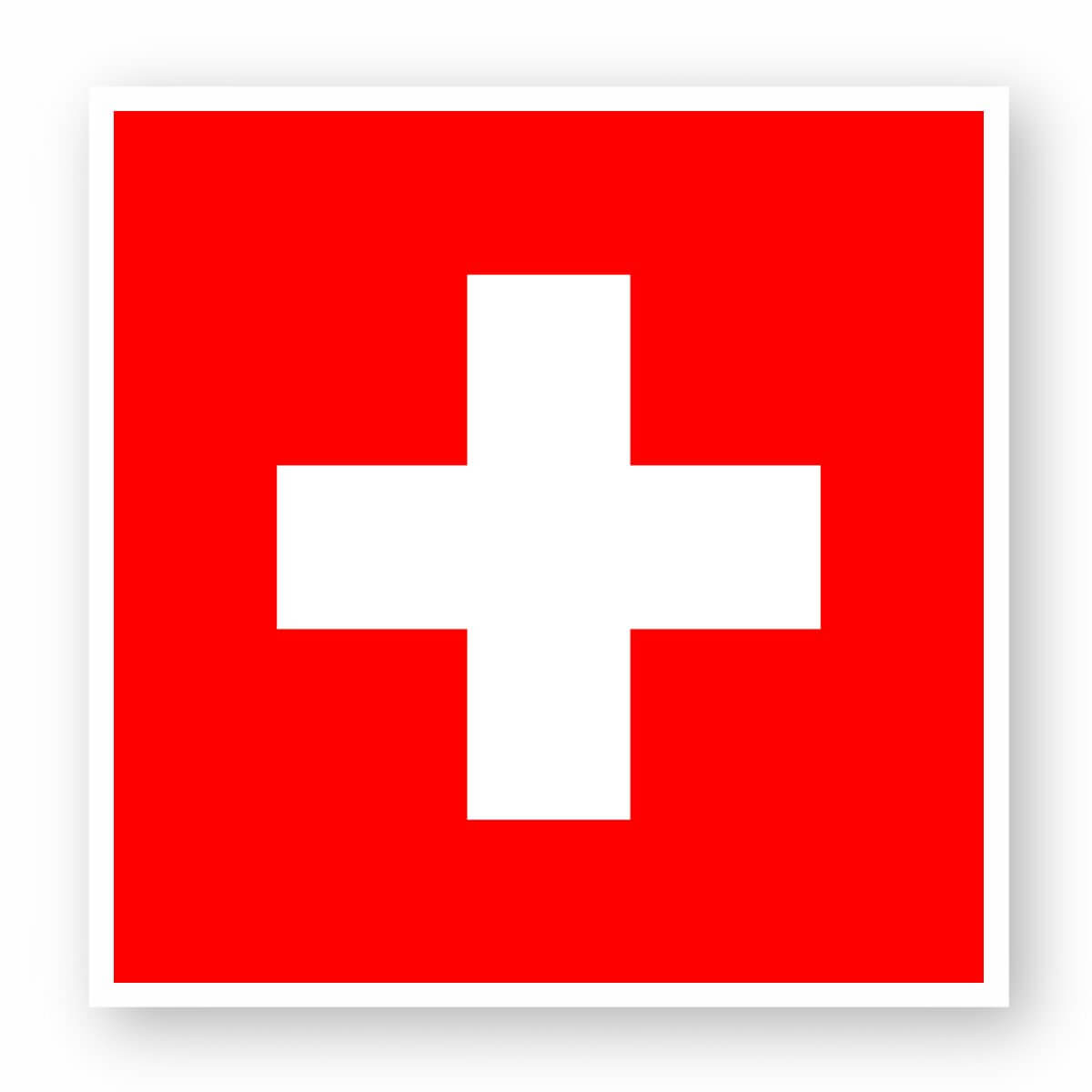 Autocollant Drapeau Suisse
