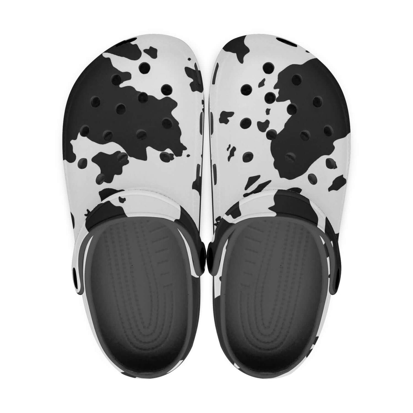 Sandale /claquette noir - Effet peau de Vache