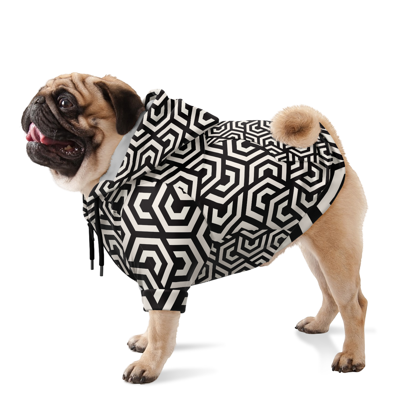 Kapuzenpulli mit Reißverschluss für Hunde | Abstrakt