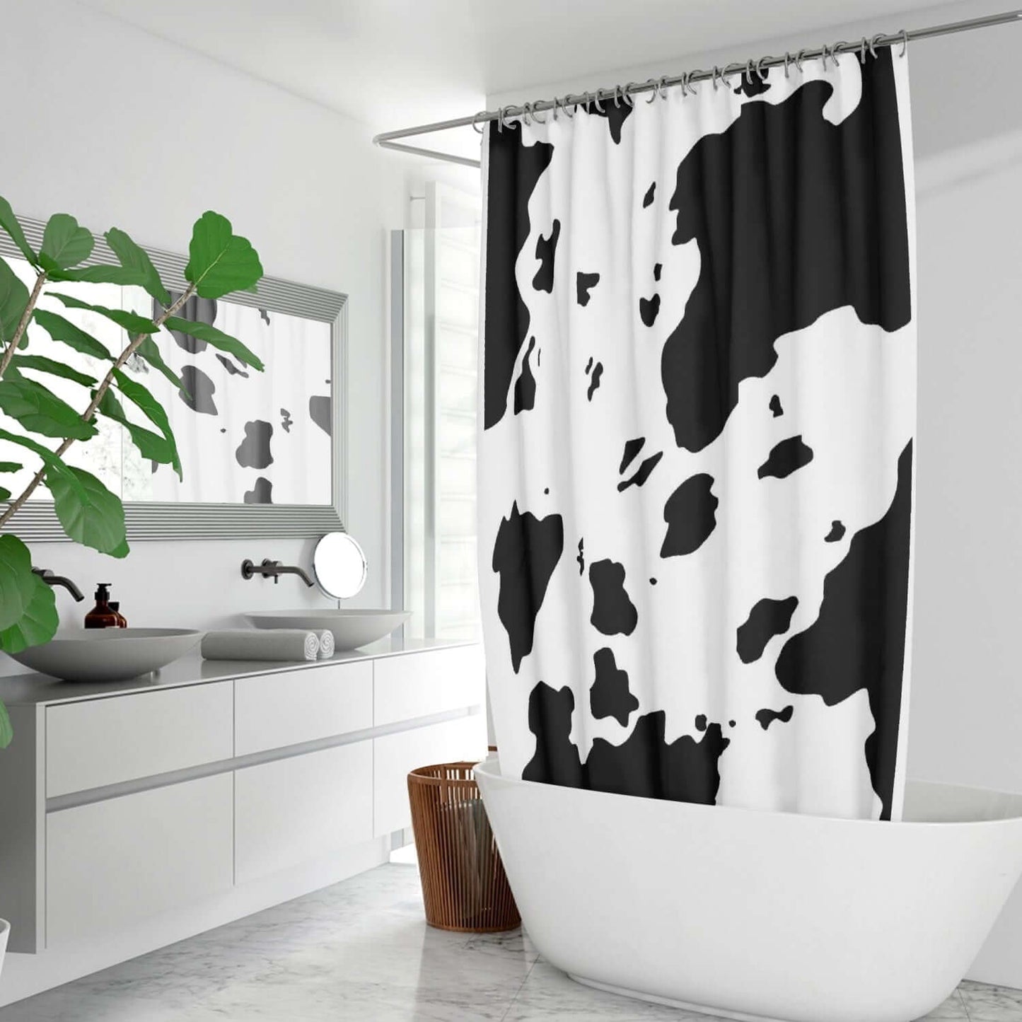Rideau de douche Effet Peaux de Vache