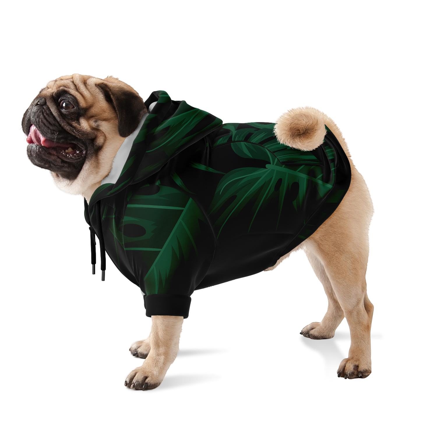 Kapuzenpulli mit Reißverschluss für Hunde | Grüne Pflanze