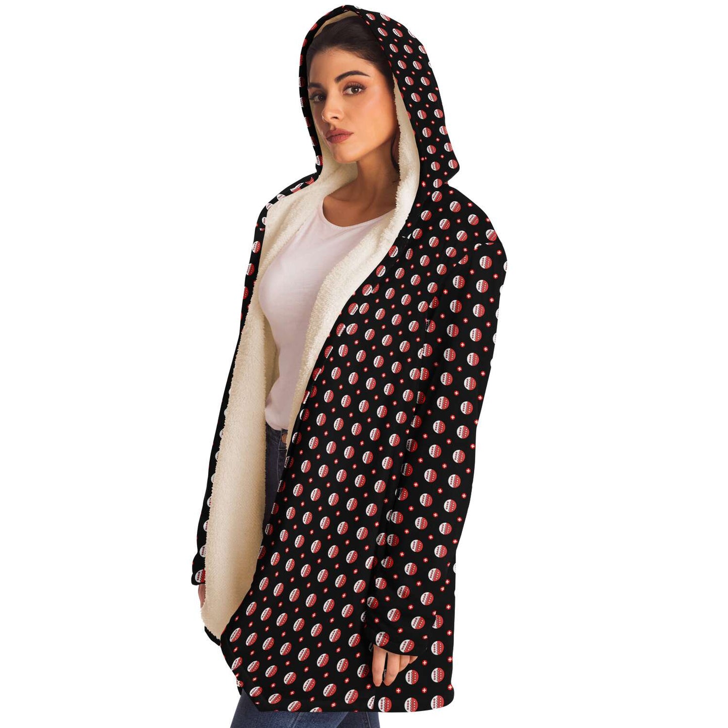 Microfleece Cape Coat | Walliser Muster