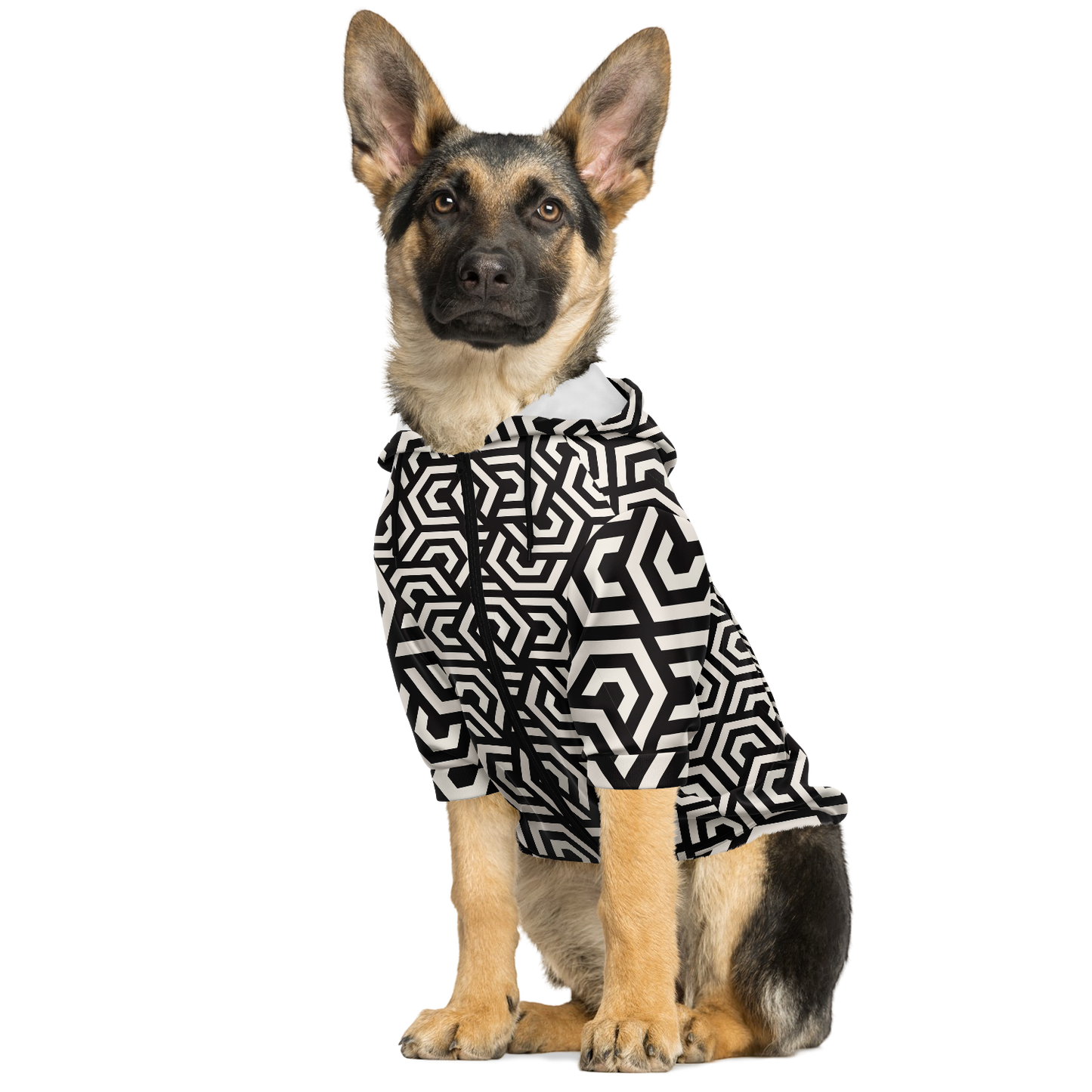 Kapuzenpulli mit Reißverschluss für Hunde | Abstrakt