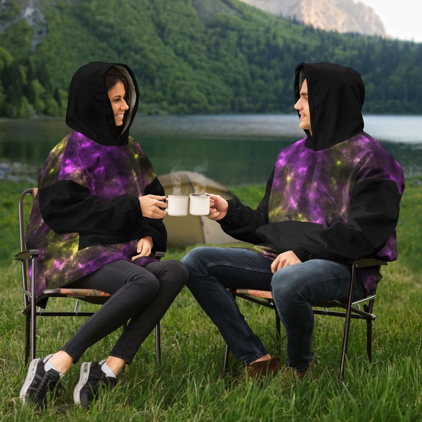 Snug Hoodie - Space Purple & Yellow