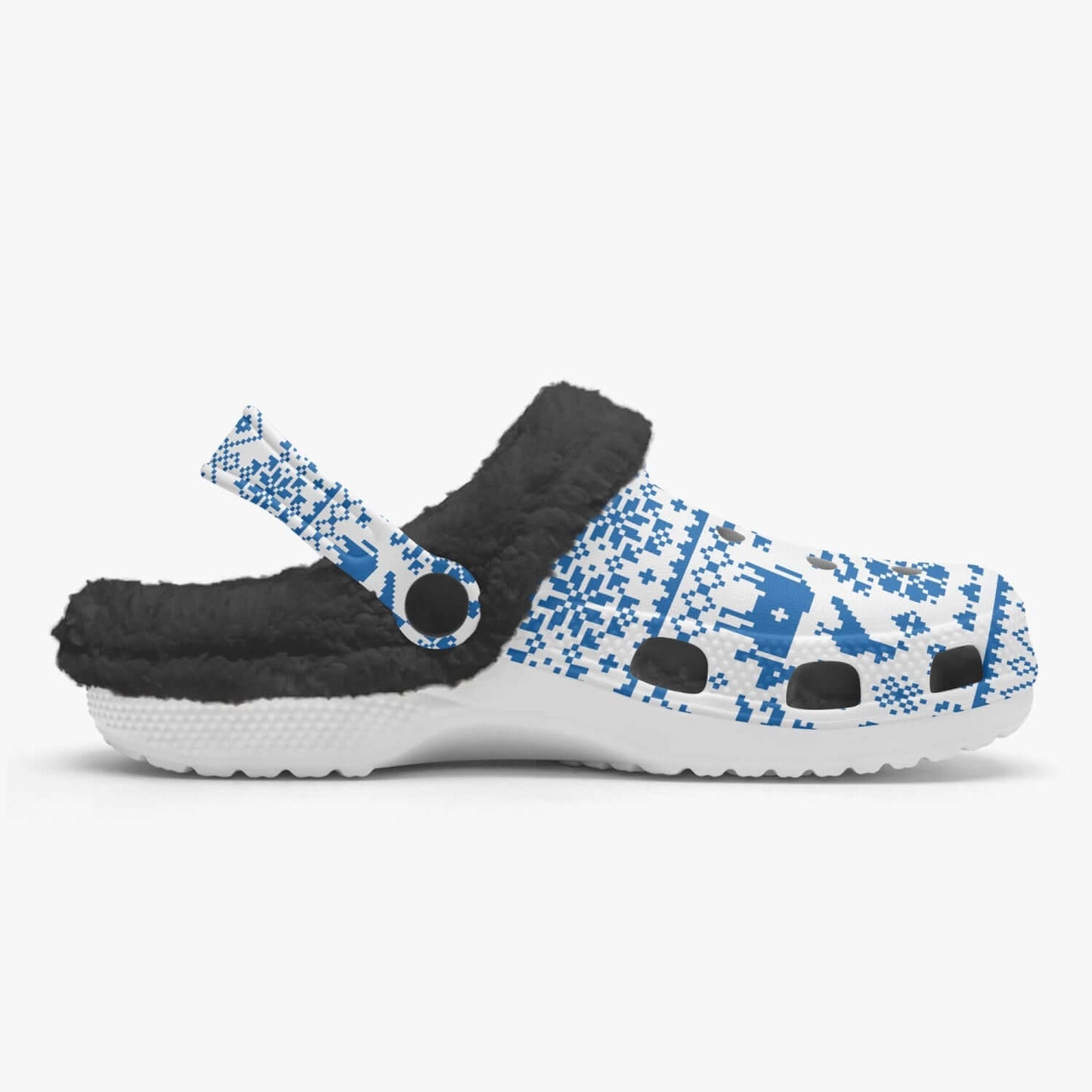 Gefütterte Sandalen/Schlappen Schweizer Muster