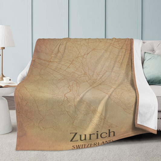 Couverture polaire Zürich vintage map
