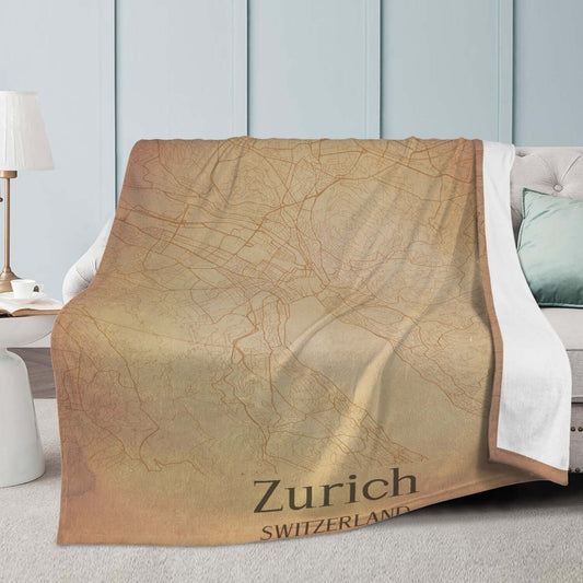 Couverture polaire Zürich vintage map