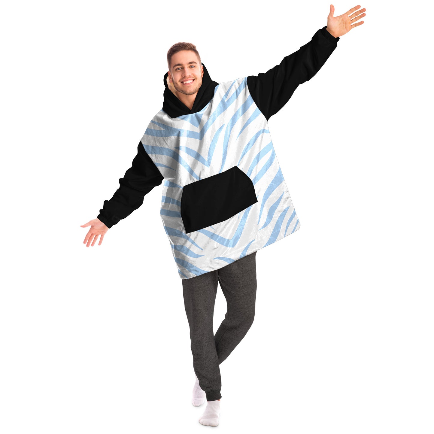 Snug hoodie | blue zebra