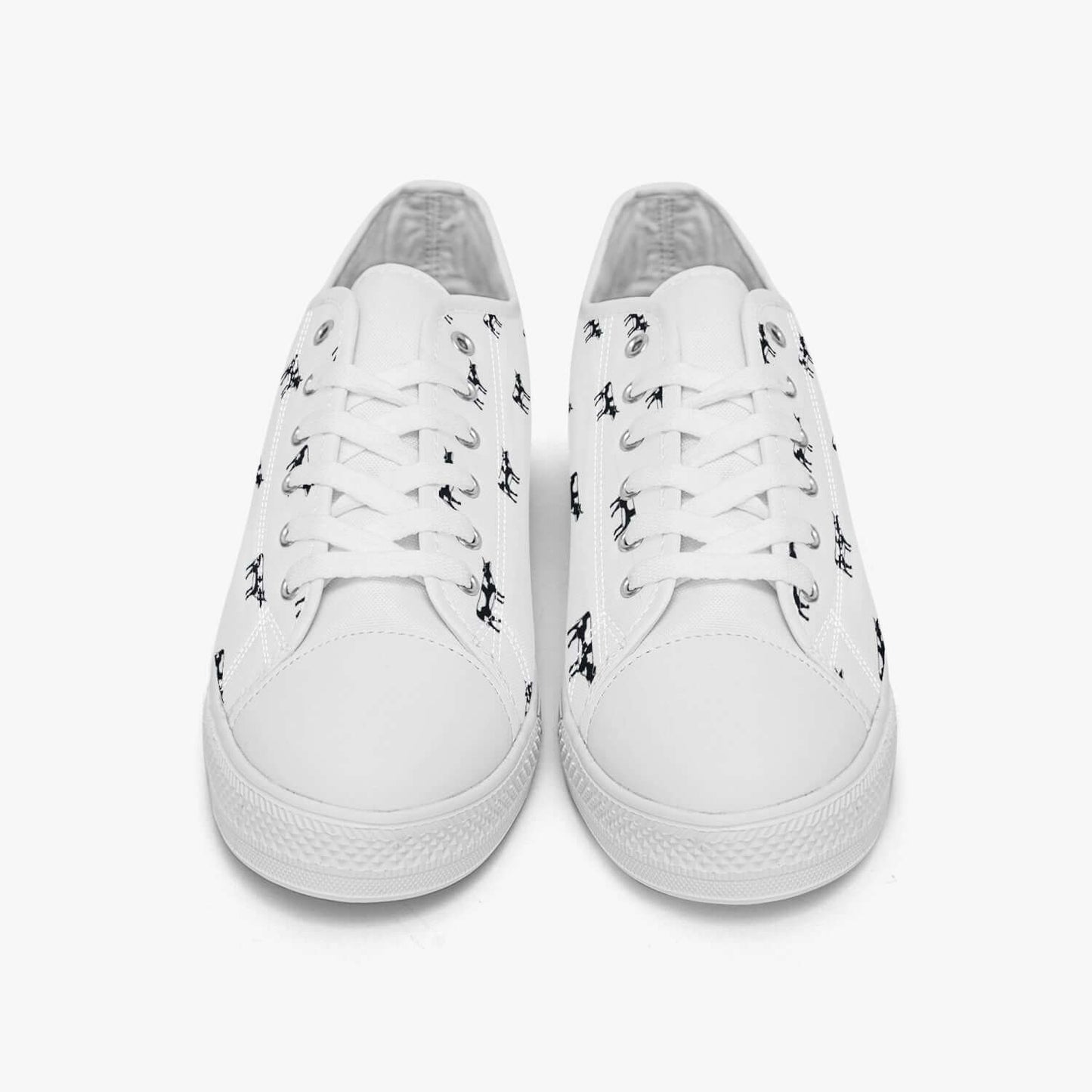 Chaussures basses - Motif vaches - Blanc