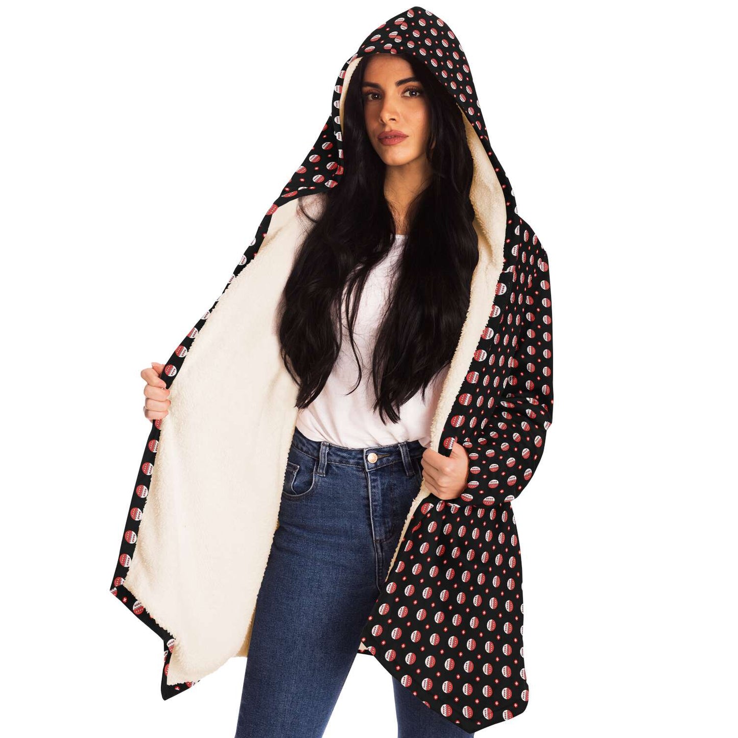 Microfleece Cape Coat | Walliser Muster