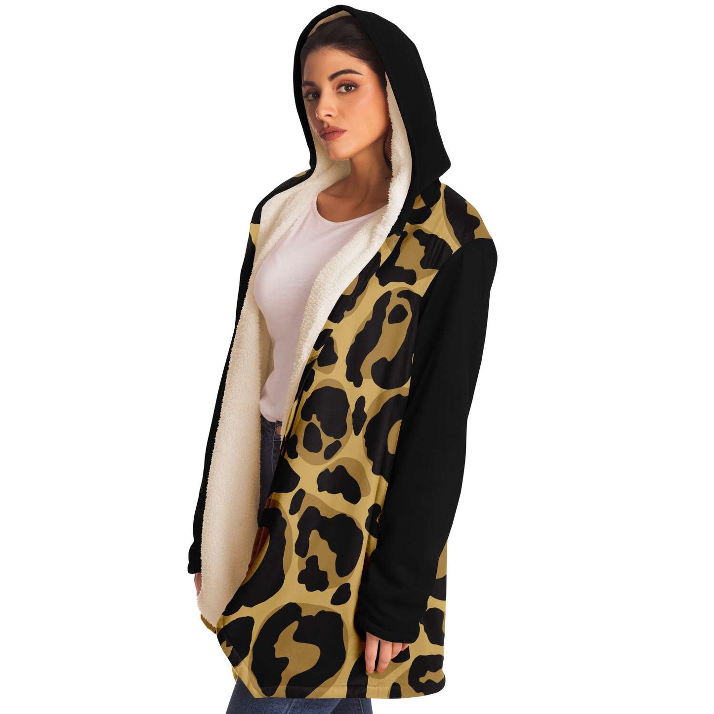 Cloak Hoodie | Léopard noir