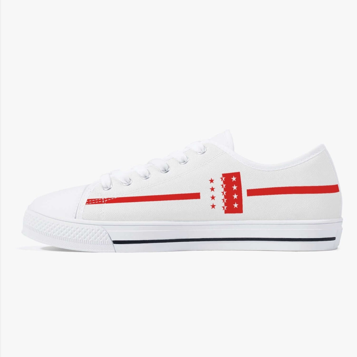 Sneakers Valais – Chaussures blanches avec drapeau du Valais