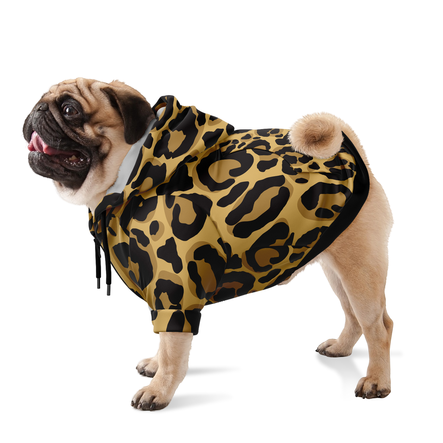 Kapuzenpulli mit Reißverschluss für Hunde | Leopard