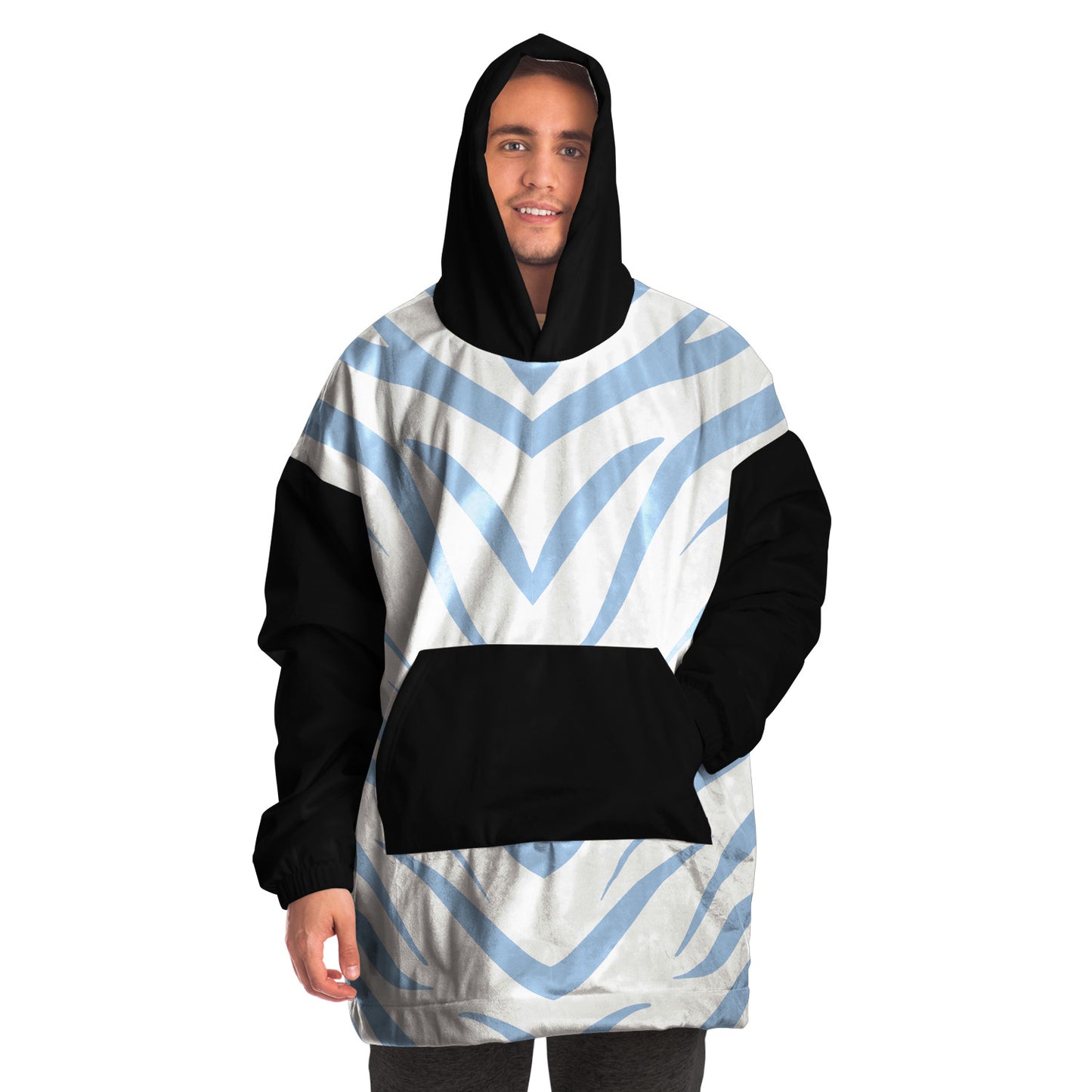 Snug hoodie | blue zebra