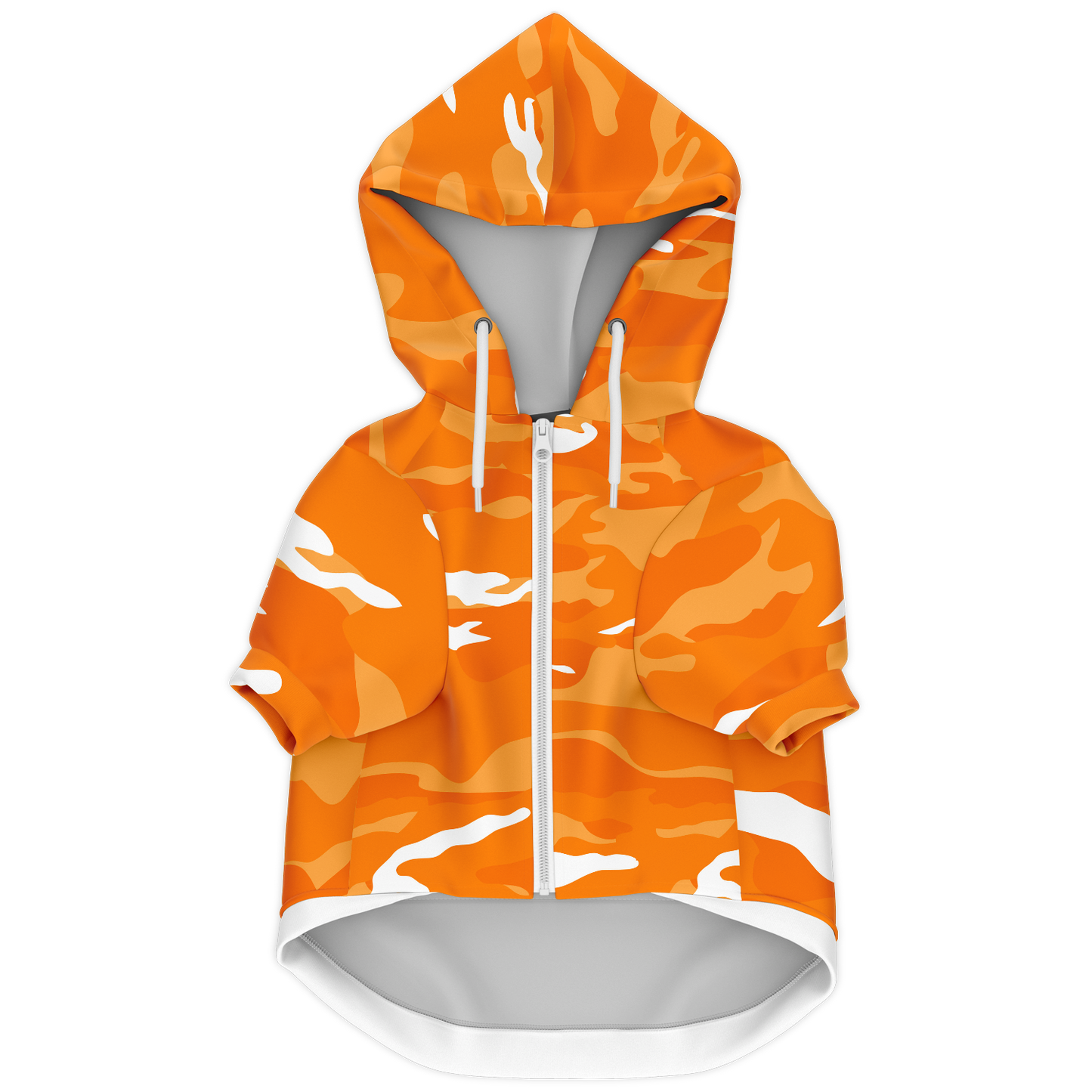 Sweat à capuche zippé pour chiens | Camouflage Organge