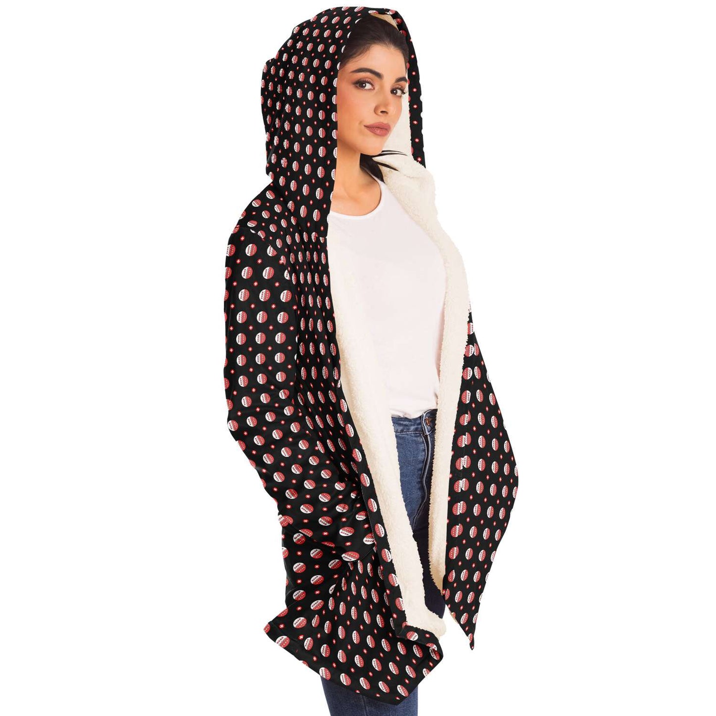 Microfleece Cape Coat | Walliser Muster