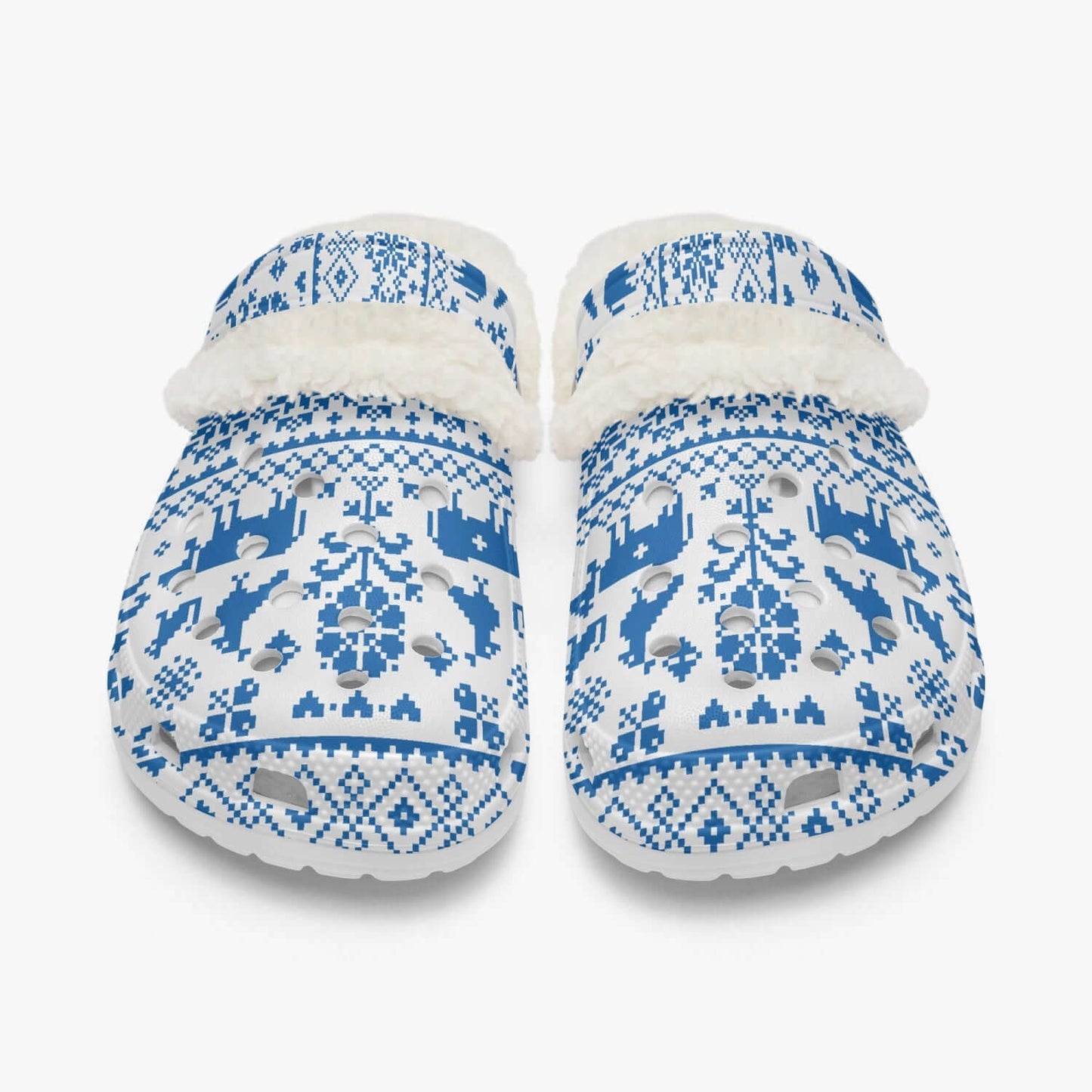 Gefütterte Sandalen/Schlappen Schweizer Muster
