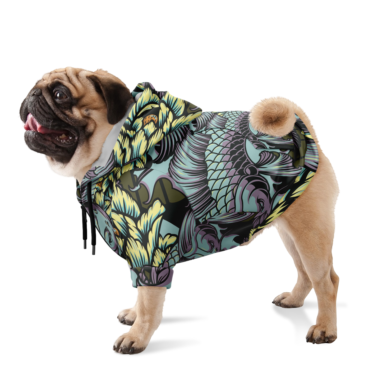 Sweat à capuche zippé pour chiens | Carpes koï