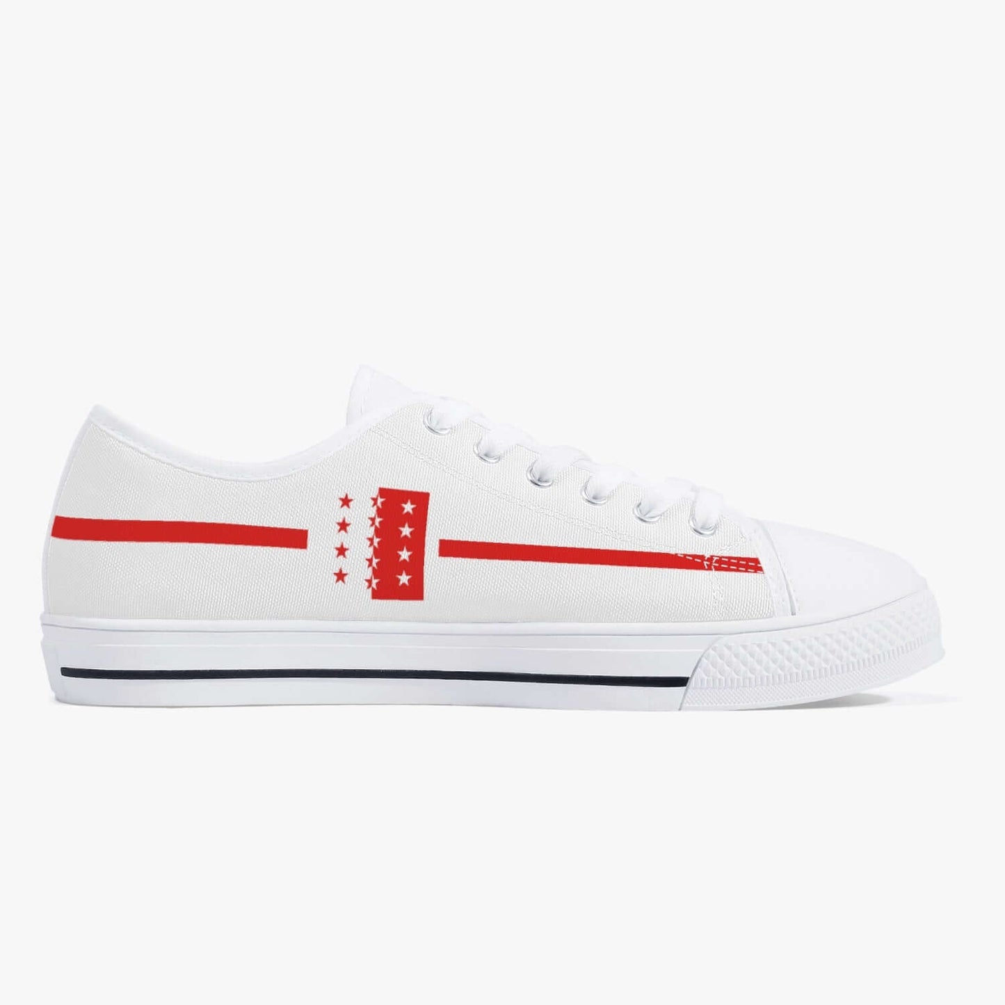 Sneakers Valais – Chaussures blanches avec drapeau du Valais