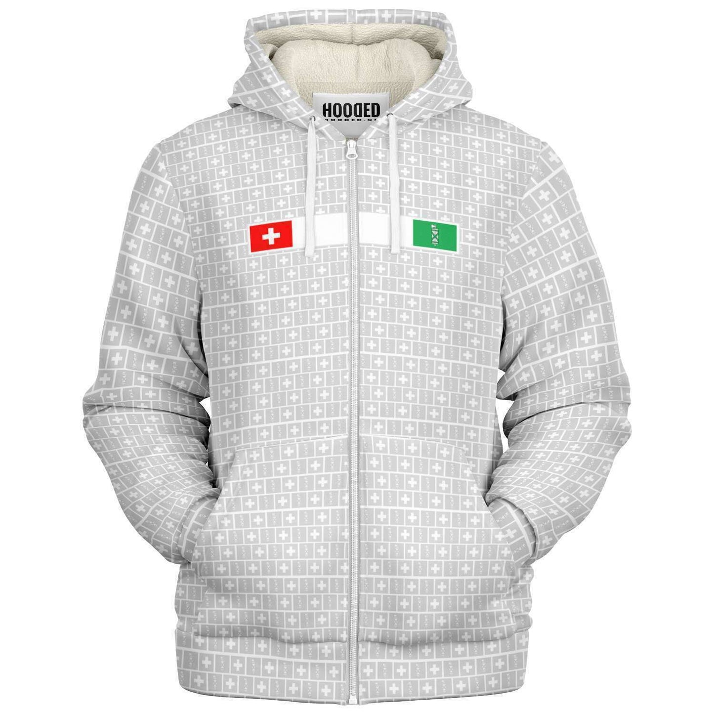 Deluxe Hoodie - St. Gallen Muster weiss