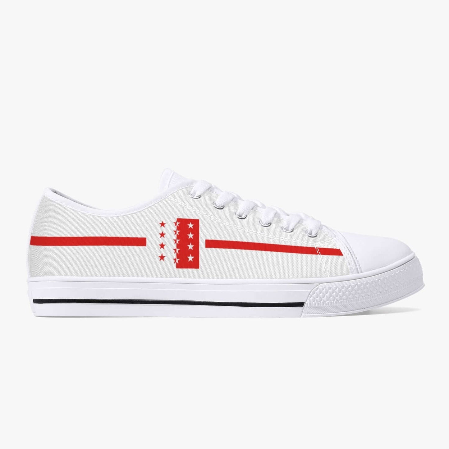 Sneakers Valais – Chaussures blanches avec drapeau du Valais