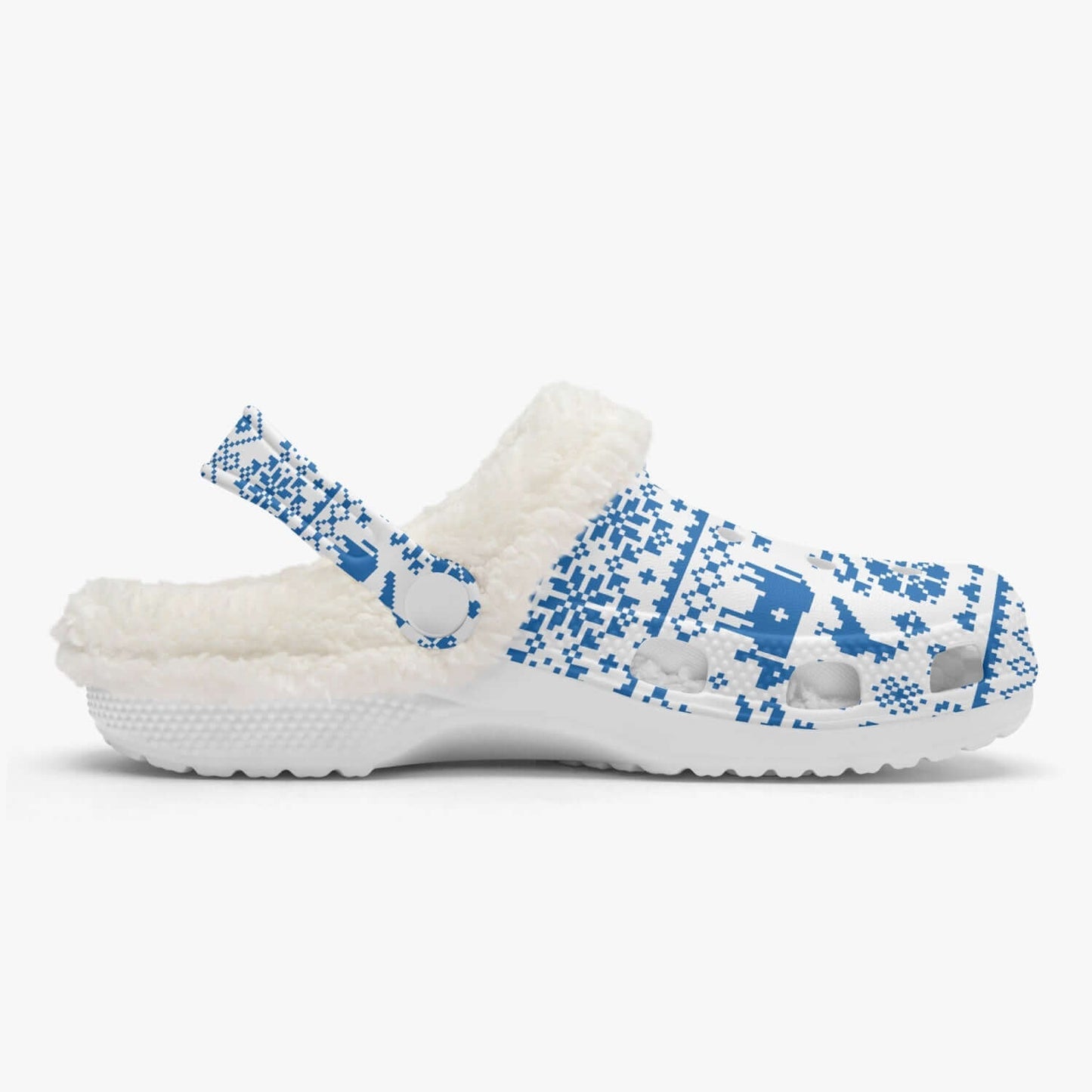 Gefütterte Sandalen/Schlappen Schweizer Muster