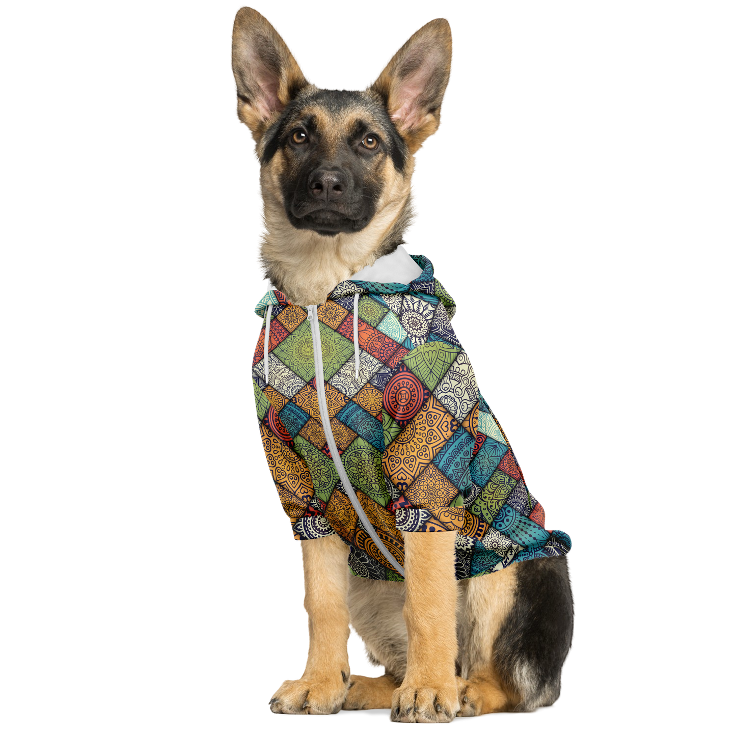 Kapuzenpulli mit Reißverschluss für Hunde | Fliesen