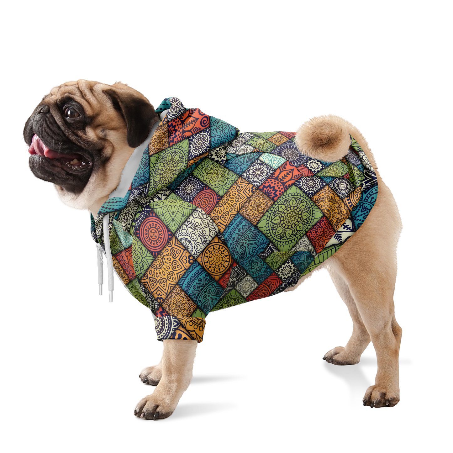 Kapuzenpulli mit Reißverschluss für Hunde | Fliesen