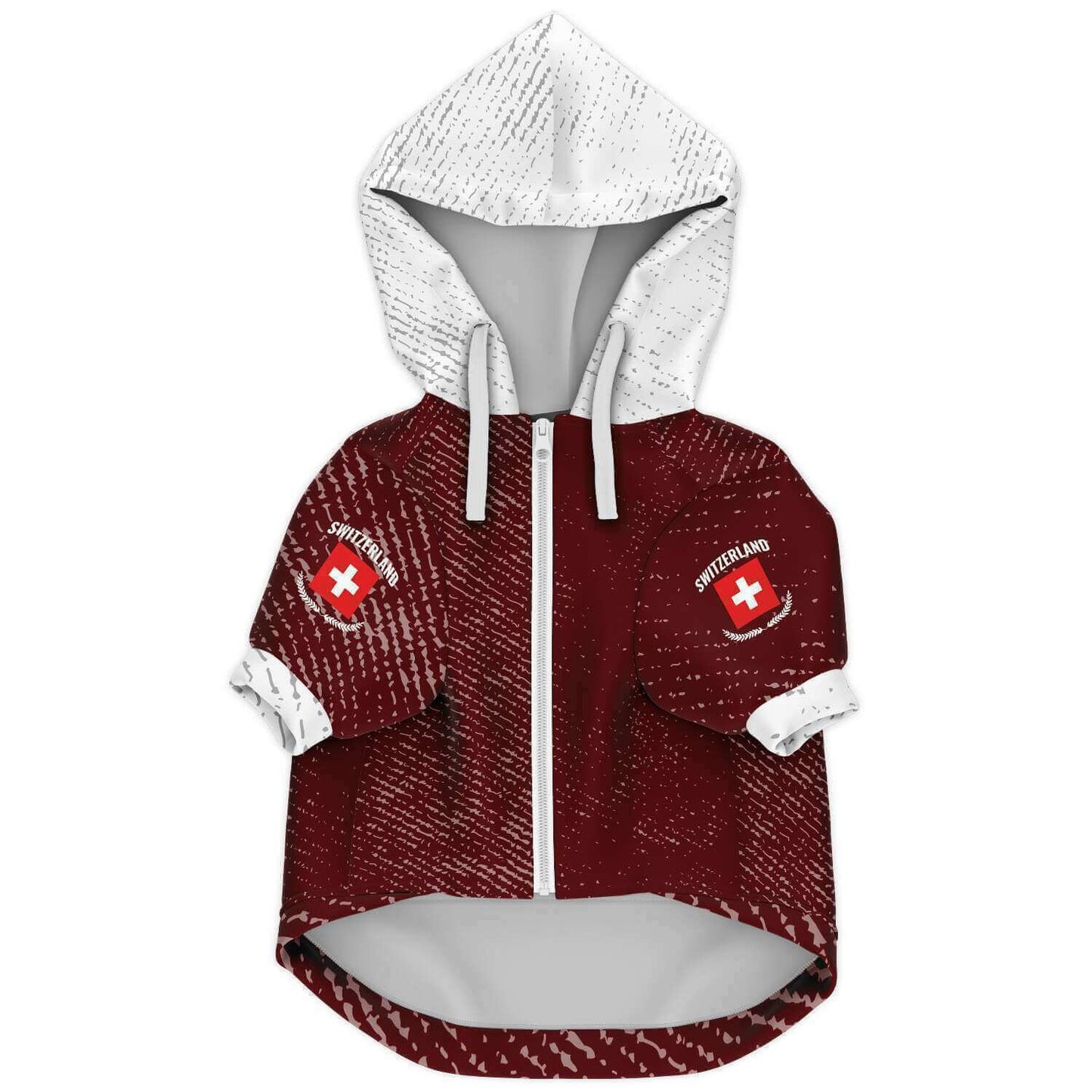 Hoodie zippé Suisse pour chiens