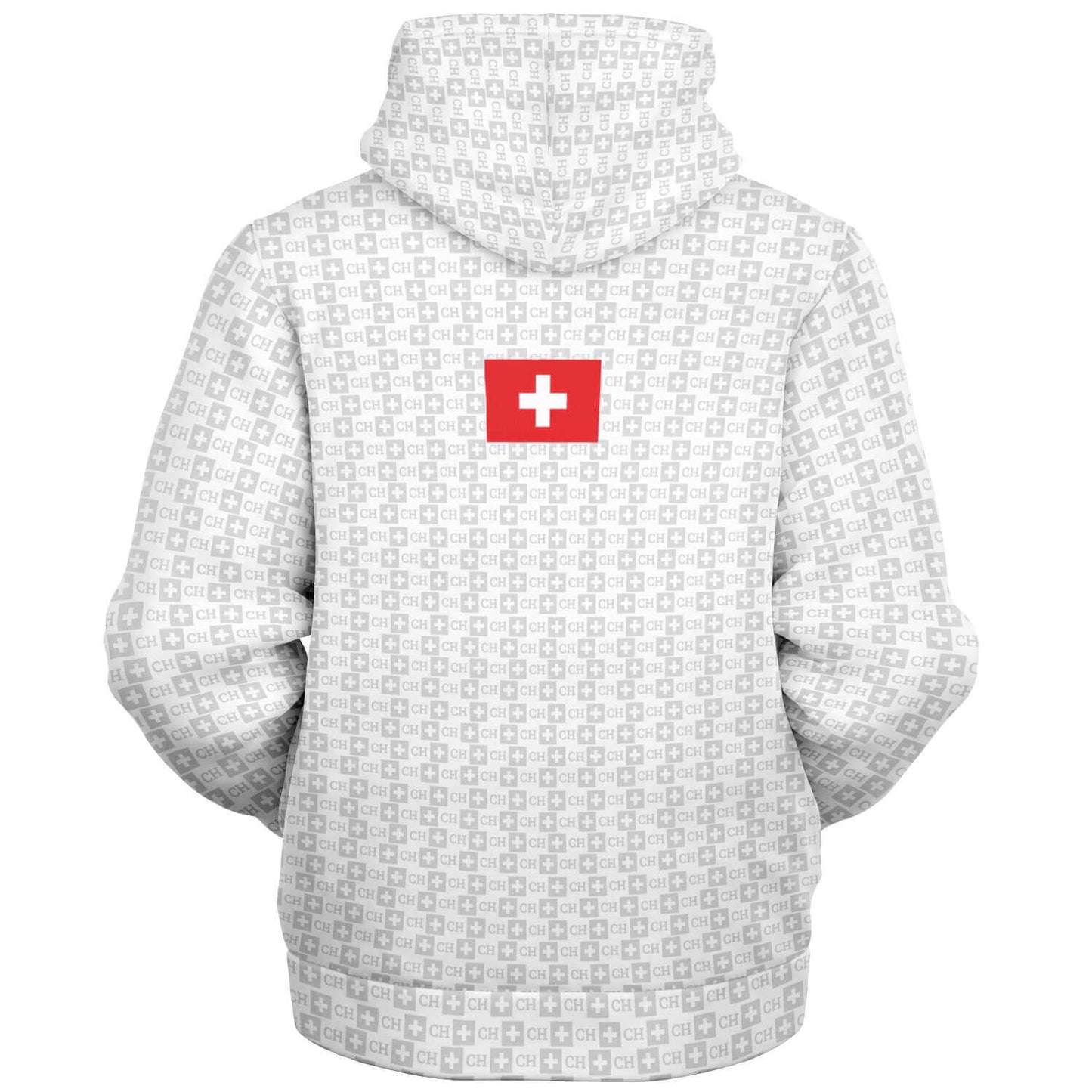 Deluxe Hoodie - Schweiz Muster Weiß