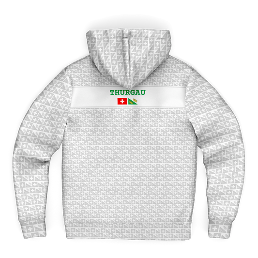 Deluxe Hoodie - Thurgau Muster Weiß