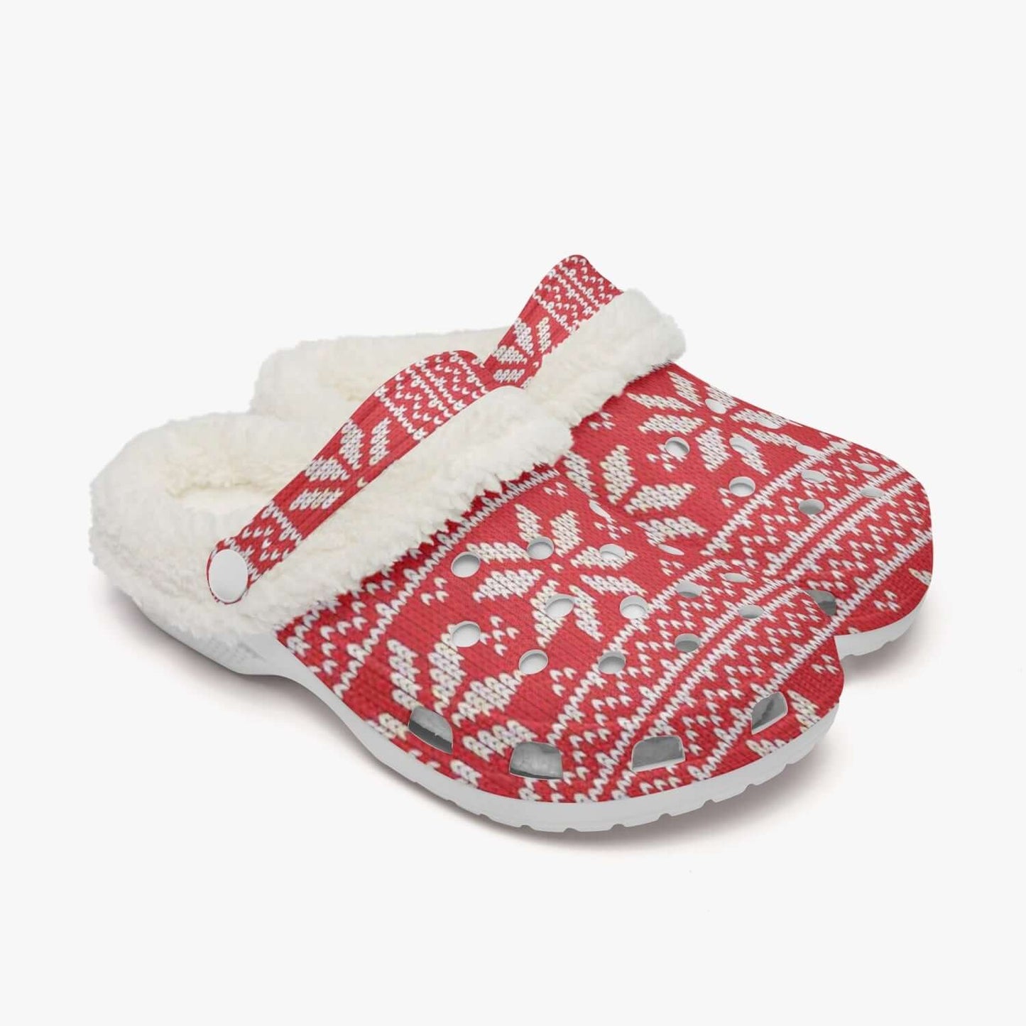 Sandales /claquettes fourrées effet tricot