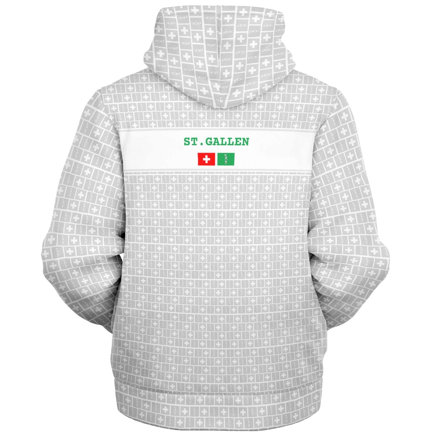 Deluxe Hoodie - St. Gallen Muster weiss