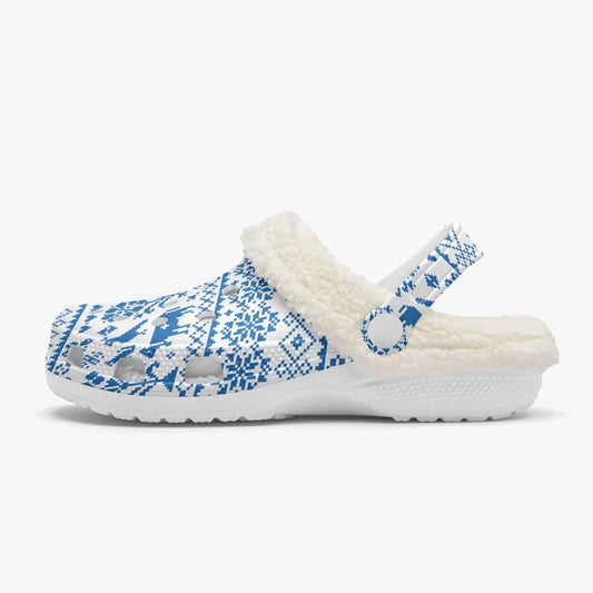 Gefütterte Sandalen/Schlappen Schweizer Muster