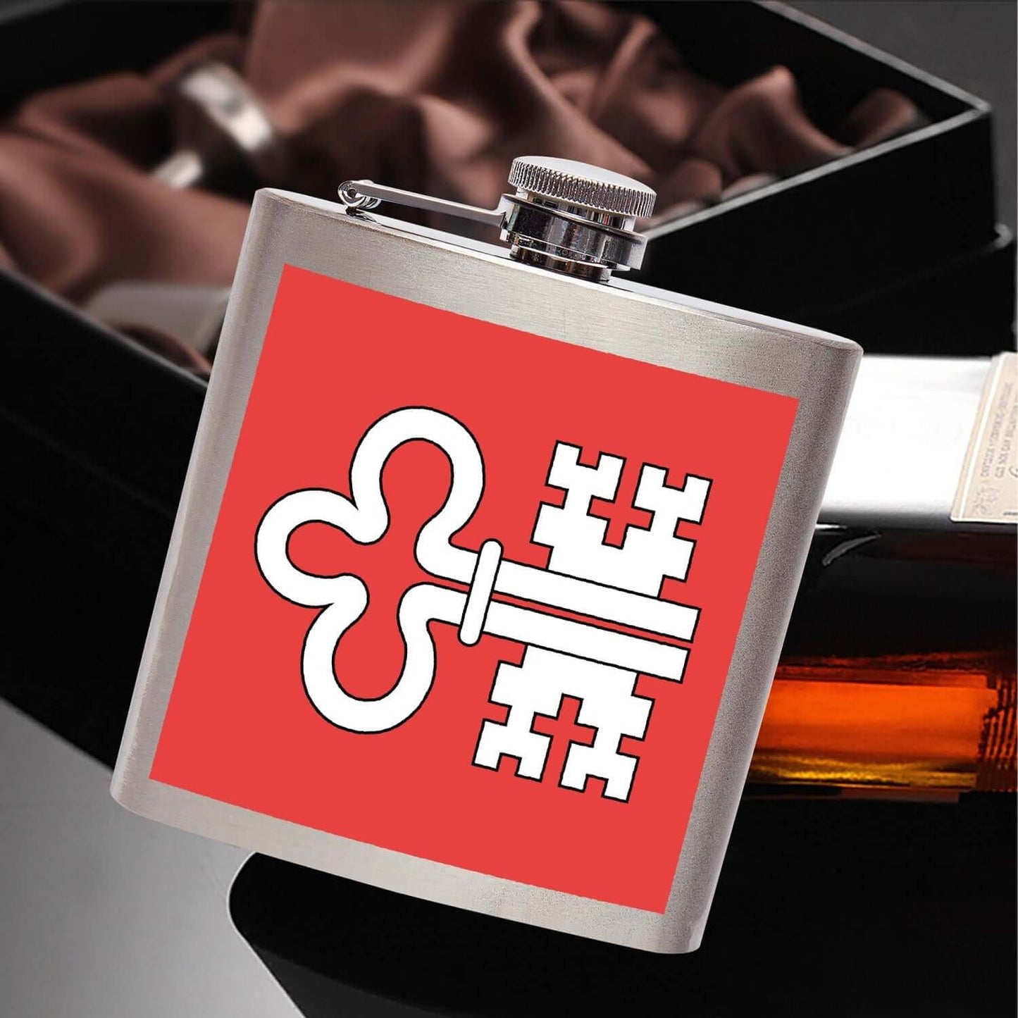 Nidwalden Taschenflasche aus Edelstahl