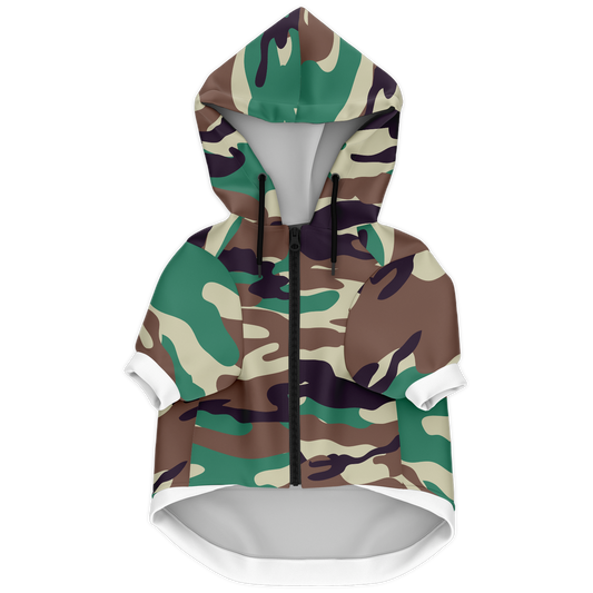 Sweat à capuche zippé pour chiens | Camouflage