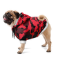 Sweat à capuche zippé pour chiens | Camouflage rouge