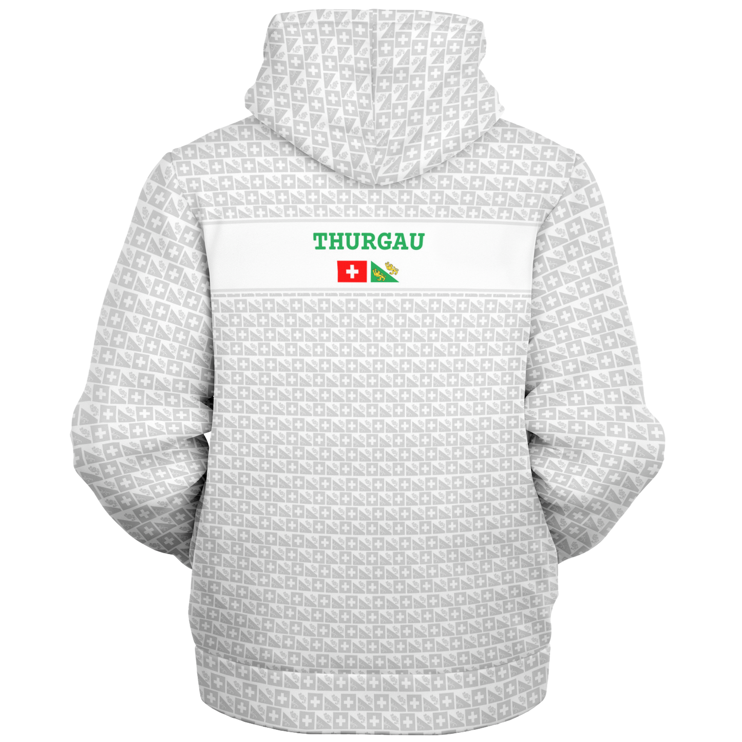Deluxe Hoodie - Thurgau Muster Weiß