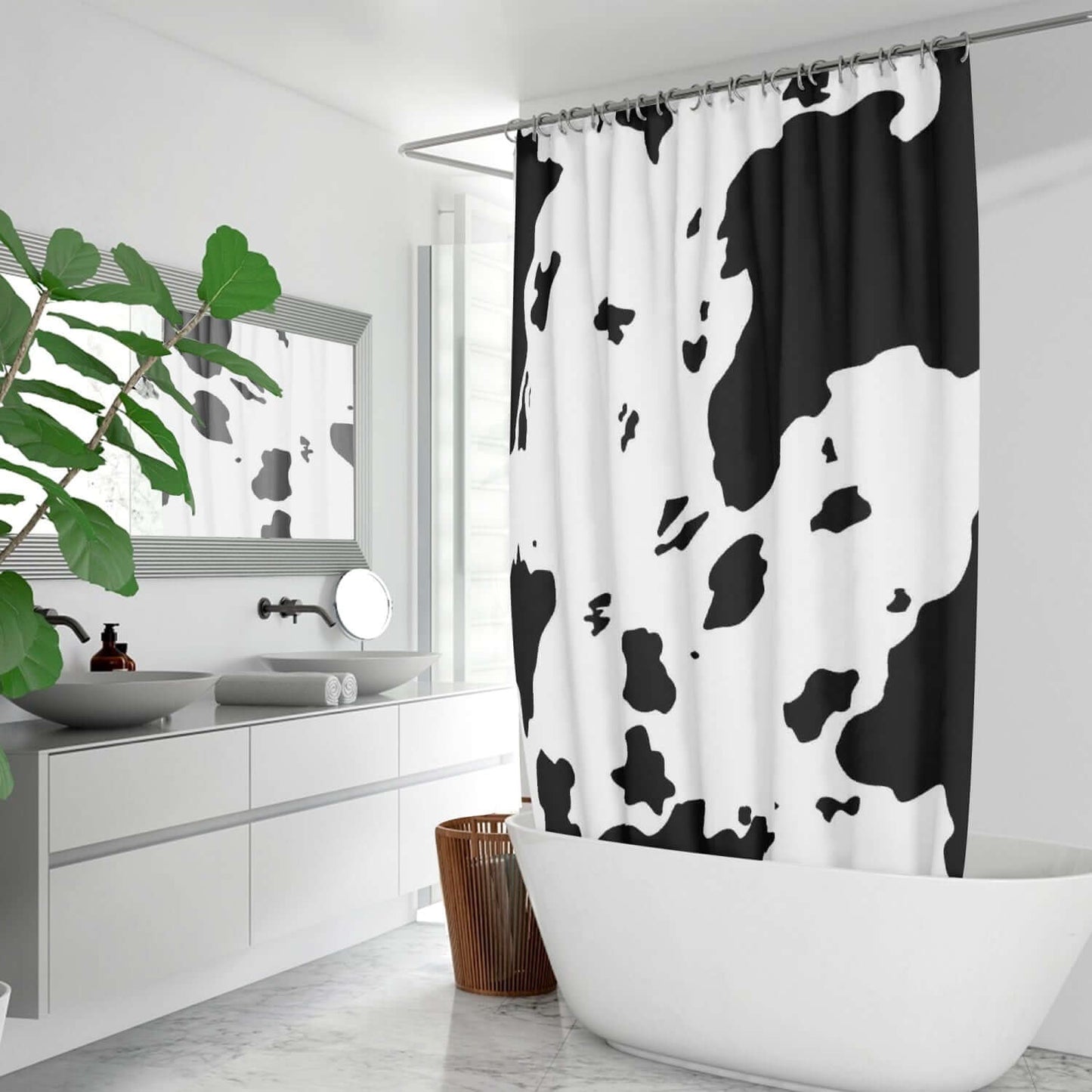 Rideau de douche Effet Peaux de Vache