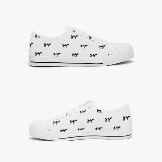 Chaussures basses - Motif vaches - Blanc