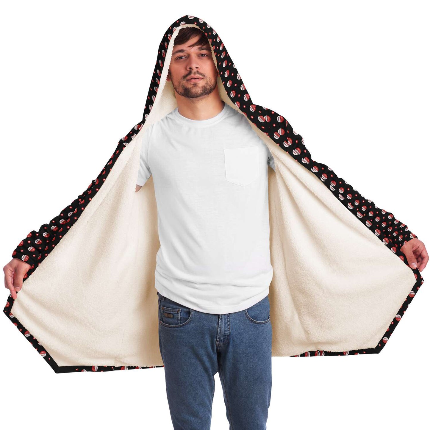 Microfleece Cape Coat | Walliser Muster